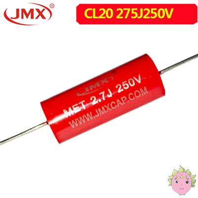 CBB20 MKP轴向穿心薄膜<font color='red'>耦合电容</font>器 2.7UF 250V 26X17X9